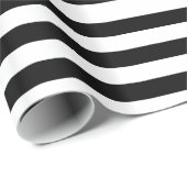 Klassieke zwarte en witte strepen cadeaupapier (Rol Hoek)