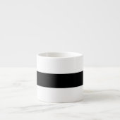 Klassieke zwarte en witte strepen espresso kop (Voorkant)