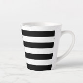 klassieke zwarte en witte strepen latte mok (Rechts)
