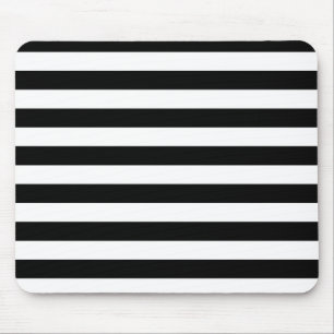 klassieke zwarte en witte strepen muismat