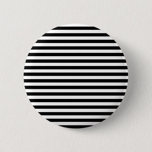 Klassieke zwarte en witte strepen ronde button 5,7 cm (Voorkant)