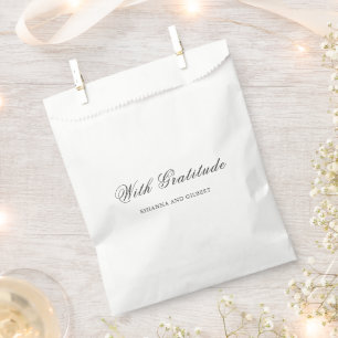 Klassieke Zwarte en Witte Tijdloze Bruiloft Bedankzakje