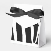 Klassieke zwarte en witte Zebra Patroon Bedankdoosjes (Voorkant Zijde)
