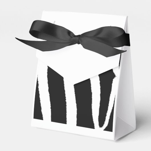 Klassieke zwarte en witte Zebra Patroon Bedankdoosjes (Voorkant Zijde)