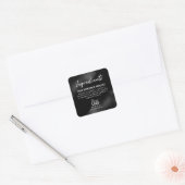 Klassieke zwarte Folie Ingrediëntenlabels Vierkante Sticker (Envelop)