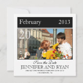 Klassieke Zwarte Foto Bewaar de Datum Save The Date (Voorkant)