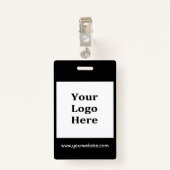 Klassieke zwarte fotomedewerker badge (Achterkant met clip)