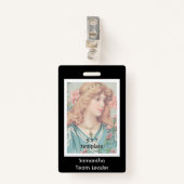 Klassieke zwarte fotomedewerker badge (Voorkant met clip)