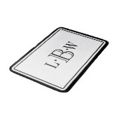 Klassieke zwarte grens Monogrammen Badmat (Gekanteld)