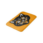  Klassieke zwarte kat-vlakken Badmat (Gekanteld)