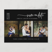 Klassieke zwarte minimale QR-fotocode Opslaan datu Briefkaart (Voorkant)