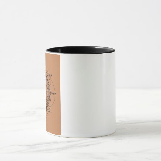 Klassieke zwarte Mok met minimalistisch design (Midden)