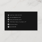 Klassieke zwarte QR-code - professionele standaard Visitekaartje (Achterkant)