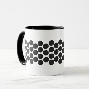 Klassieke zwarte stippen koffie mok
