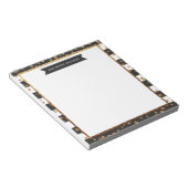 Klassieke zwarte Stripe Gold Glitter Sparkle Confe Notitieblok (Schuin)