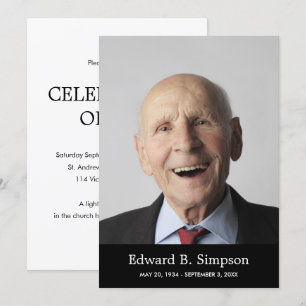 Klassieke zwarte viering van het leven met foto kaart