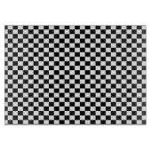 Klassieke zwarte & witte chequer   snijplank (Voorkant)