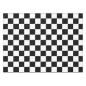 Klassieke zwarte & witte cheques tafelkleed (Voorkant (Horizontaal))