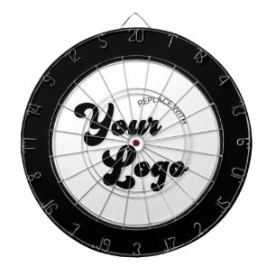 Klassieke zwarte & witte Logo Business Promotie Dartbord