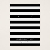 Klassieke zwarte witte strepen voor Kaarten met be Visitekaartje (Voorkant)