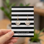 Klassieke zwarte witte strepen voor Kaarten met be Visitekaartje