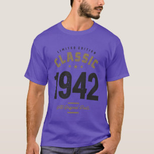 Klassieker 1942 80ste verjaardag retro t-shirt