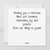 Klassieker Londense Winter Feestdagenkaart (Achterkant)