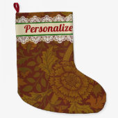 klassieker William Morris Gold Holiday Grote Kerstsok (Voorkant)