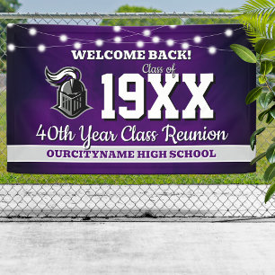 Klassiekleur Klas Reünie Welkomstbanner Spandoek