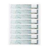 KLASSY AQUA DUSKY BLUE GOLD AGATE MONOGRAM WEDDING (Vel)