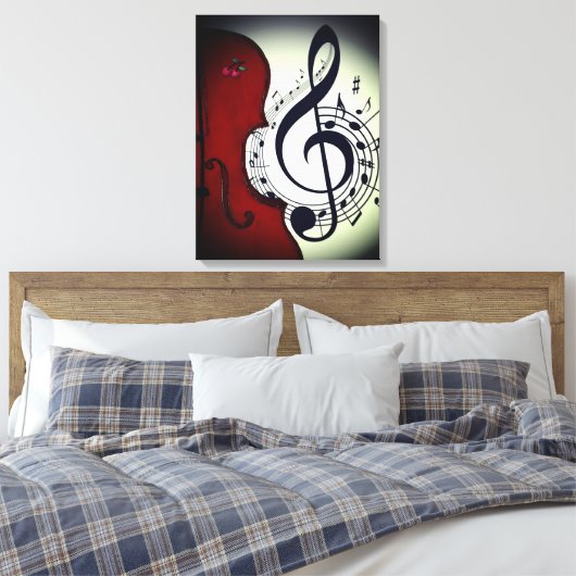 KLASSY CELLO ROCKABILLY ART PRINT (Insitu (Slaapkamer))