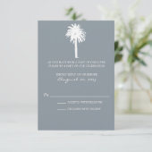Klassy Gray Palm Tree Destination RSVP (Staand voorkant)