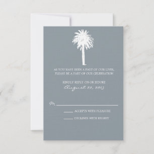 Klassy Gray Palm Tree Destination RSVP