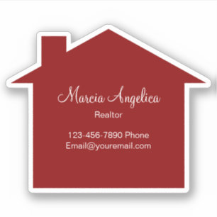 Klassy Real Estate Sticker Label House Shape