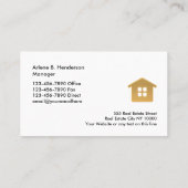 Klassy Real Realtor Theme Bedrijfskaart Sjabloon Visitekaartje (Achterkant)