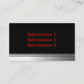 Klaszilver, rode en zwarte Visitekaartjes (Achterkant)