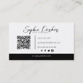 Klaszwart en wit visitekaartje (Achterkant)