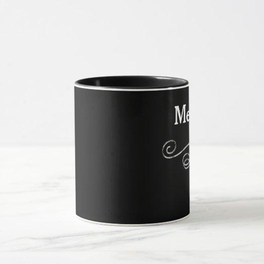 Klaszwart en zilver mok (Midden)