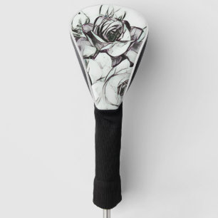 Klaszwart Roos met aanraakvlak met lavender Golfheadcover