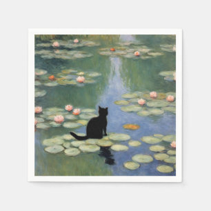 Klauw Monet Water Lelies Kat Vijver Servet