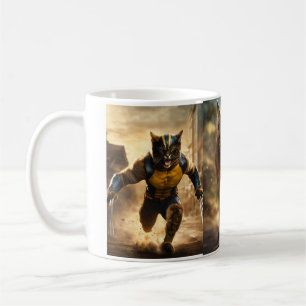 Klauwen en koffie: Cat Wolverine Print Mok