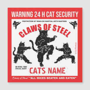 Klauwen van Staal Gepersonaliseerde Kattenbeveilig
