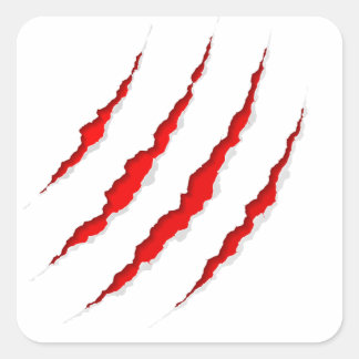 Klauwkras - mysterieus dier vierkante sticker