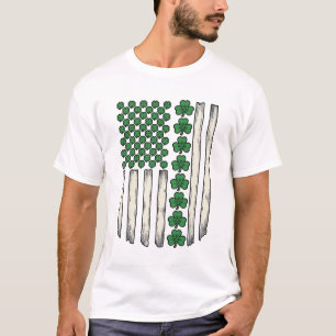 Klaver Amerikaanse Vlag Vintage Vector Ontwerp_1 T-shirt