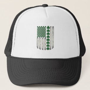 Klaver Amerikaanse Vlag Vintage Vector Ontwerp_1 Trucker Pet