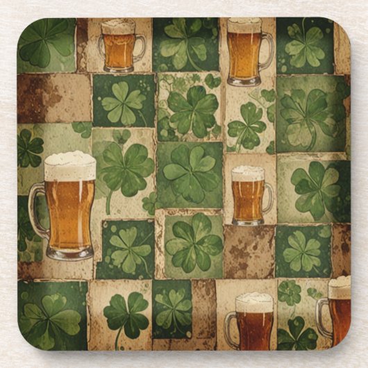 Klaver en bier bier onderzetter (Voorkant)