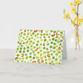 Klaver en regenbogen AANPASBAAR Kaart (Gele Bloem)