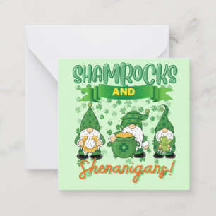 Klaver en Schelmenstreken St. Patrick's Day Geluk Notitiekaartje