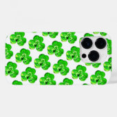 Klaver iPhone Case met regendruppels - Kies kleur (Achterkant (horizontaal))