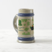 Klaver, kabouters & Pot met Goud Stein Bierpul (Voorkant links)
